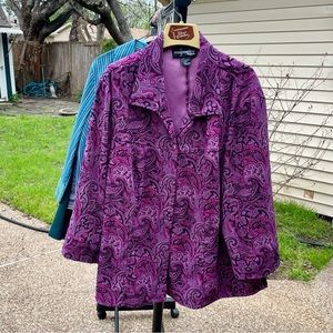 Beautiful purple paisley blouse